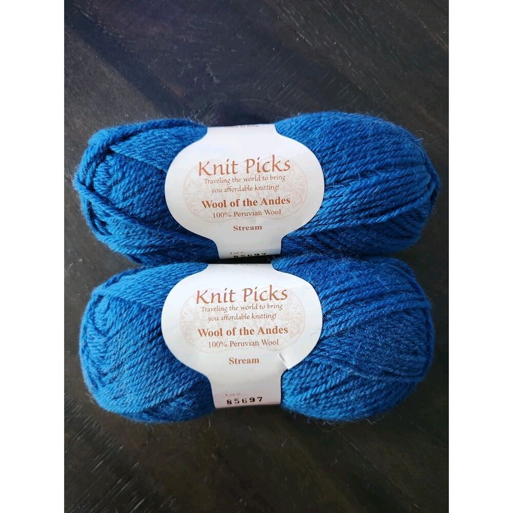 Knit Picks Yarn Bundle 7 Skeins Wool of the Andes Peruvian Wool Ocean Tone Knit - Picture 3 of 5